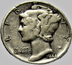 1944 Dime - Double Die