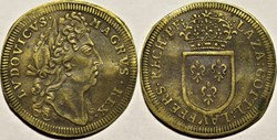 Louis XIV - c.1709, Rechenpfennig par L.G. Lauffers