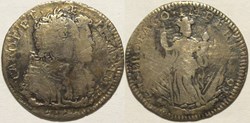1716 Regno di Napoli, 1 Carlino - Carlo VI & Elizabetta