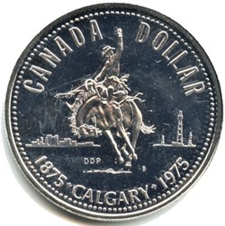 Elizabeth II - 1 Dollar 1875-1975 Calgary Centennial