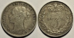 Victoria - 3 Pence 1886 - Kingdom of Great Britain
