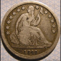 1840 o Dime / 10 Cents