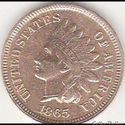1865 One Cent (ex.2)