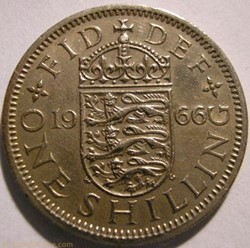 Elizabeth II - One Shilling 1966 - England Shield