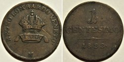 1822 Regno Lombardo-Veneto, 1 Centesimo - Franz I d'Asburgo-Lorena (ex.2)