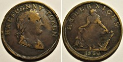 Hibernicus - 1820 HalfPenny Token - Ireland (ex.2)