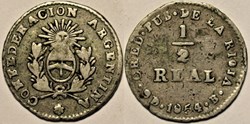 Argentina - 1/2 Real 1854, La Rioja