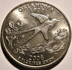 2008 D Quarter Dollar - Oklahoma State