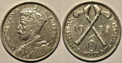 George V - 6 Pence 1935 - Southern Rhodesia