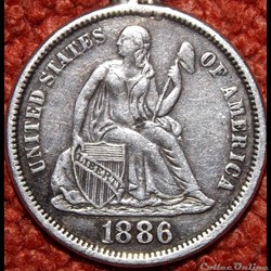 1886 Dime / 10 Cents