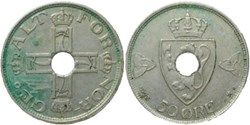 Haakon VII of Norway - 50 Øre 1923