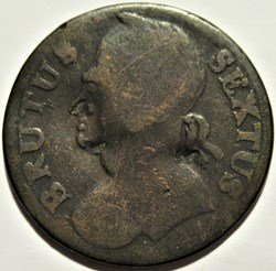 1777 George III (II) - Evasion, No regal Half Penny - BRUTUS SEXTUS