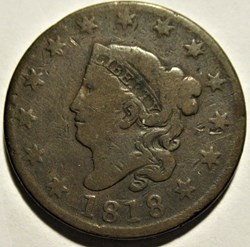 1818 One Cent (ex.4)