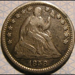 1858 o Half Dime