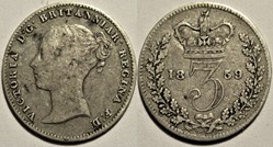 Victoria - 3 Pence 1859 - Kingdom of Great Britain
