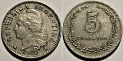 Argentina - 5 Centavos 1907