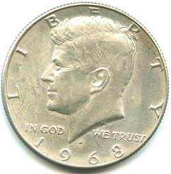 1968 Denver Half Dollar