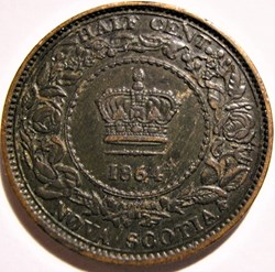 Victoria - Half Cent 1864 Star - Nova Scotia