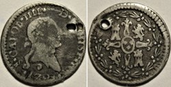 Chile - ¼ Real 1792 Santiago - Carlos IV de España