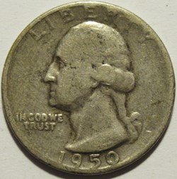 1950 Denver Quarter Dollar