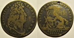 Louis XIV - c.1699; Pallas - Jeton des Bâtiments du roi (var)