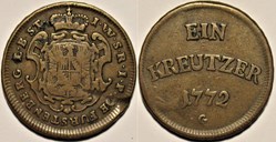 Joseph Wenzel - 1 Kreutzer 1772 - Principality of Fürstenberg-Stühlingen
