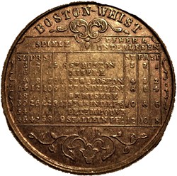 ca.1860 German “Boston Whist” Brass Scoring Token