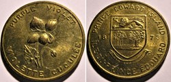 Prince Edward Island 1873 (Mule) - Provincial Arms and Flowers 1965-68, Shell Oil Token