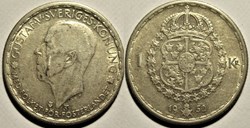 Gustaf V of Sweden - 1 Krona 1950