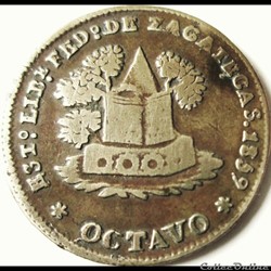 México - 1/8 Real / Octavo 1859 Estado de Zacatecas