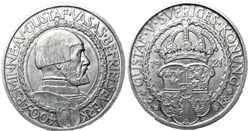 Gustaf V of Sweden - 2 Kronor 1921 - 400th Gustaf Vasa
