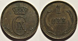 Christian IX Denmark - 1 Øre 1891
