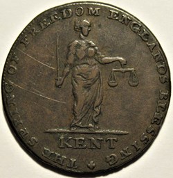1795 HalfPenny Token, Maidstone - Kent, England