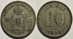 Sweden - Oskar II - 10 Öre 1898