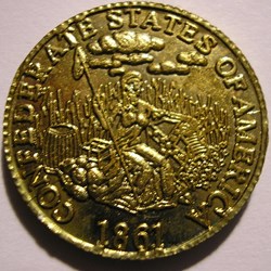 Confederate States of America - 5 Dollars 1861 - Token Restryke