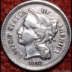 1873 - 3 Cents - Open 3