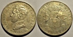 1905 - 2 Pesetas - Alfonso XIII de España