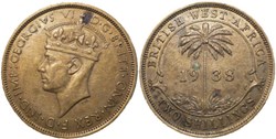 George VI - Two Shillings 1938 H - West Africa
