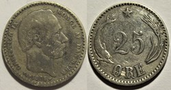 Christian IX Denmark - 25 Øre 1905 - Overdate