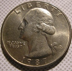 1987 Denver Quarter Dollar