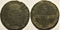 1830 Duché de Parme et Plaisance, 5 Centesimi - Marie Louise d'Autriche