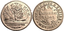British Empire Union - 1927 Empire Day Medal, UK