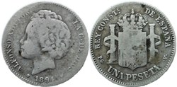 1894 - Peseta - Alfonso XIII de España