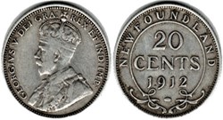 George V - 20 Cents 1912 Newfoundland