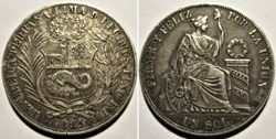 Peru - 1 Sol 1885 Lima