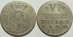 Christian IV - 1/6 Thaler 1757, Duchy of Pfalz-Birkenfeld-Zweibrücken