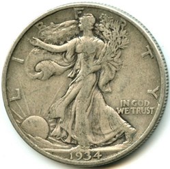 1934 Denver Half Dollar - Doubling Mintmark