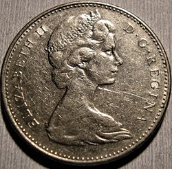 Elizabeth II - 5 Cents 1972