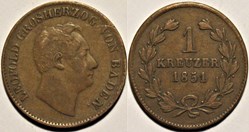Leopold I - 1 Kreuzer 1851 - Grand-Duchy of Baden
