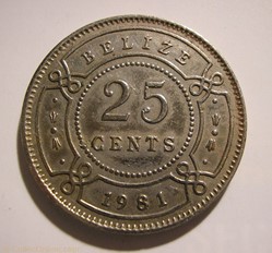 Elizabeth II - 25 Cents 1981 - Belize